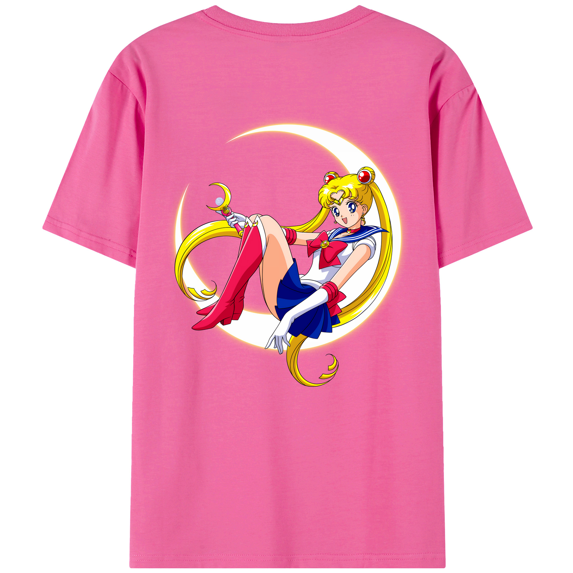 （画像用） 美少女戦士セーラームーン 月野 うさぎ つきの うさぎ Sailor Moon Tsukino Usagi レディース半袖Tシャツ(バックプリント)